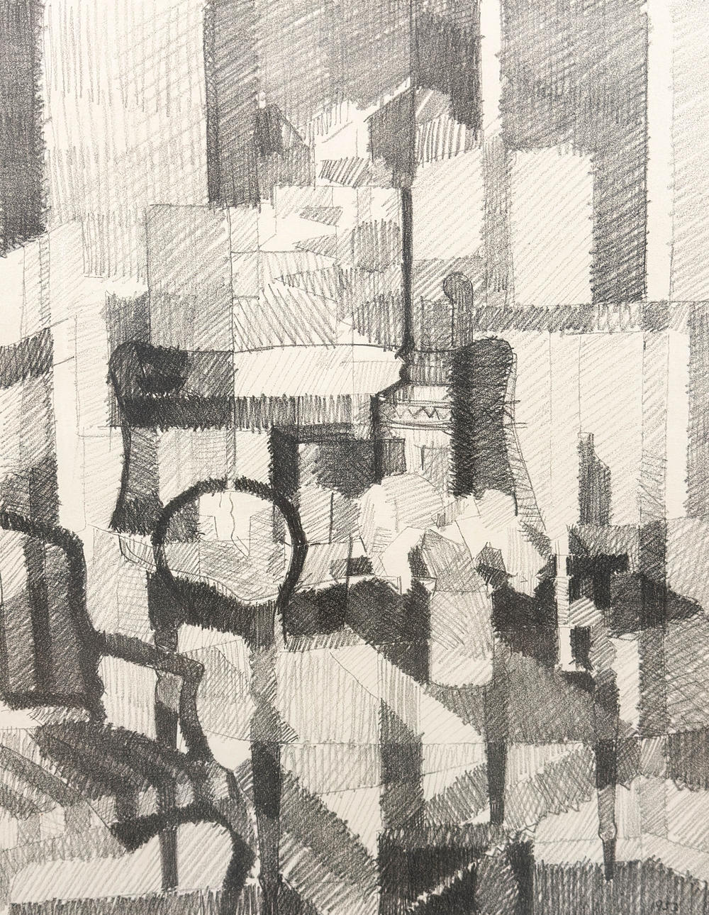 RICHARD BJÖRKLUND. TECKNING, blyerts, dedikation, signerad, numrerad, daterad-1963.