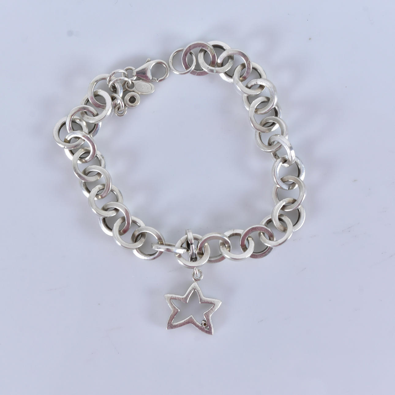 ARMLÄNK, med 2 st berlocker, sterlingsilver.