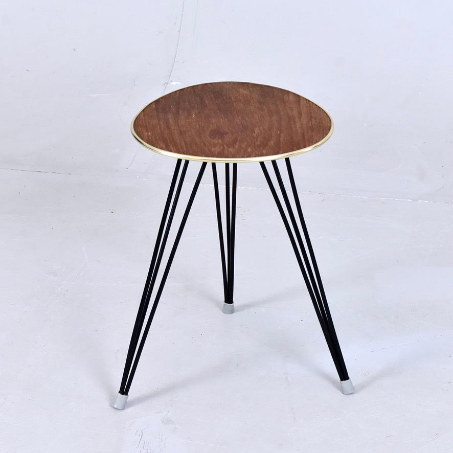 BLOMBORD, teak/metall. 1900-tal.