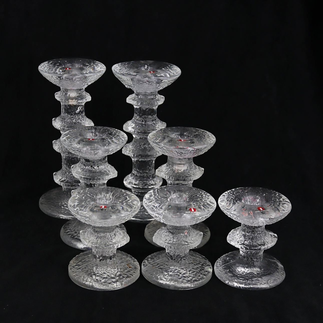 TIMO SARPANEVA. ljusstakar, 7 st. glas, "Festivo", Iittala.