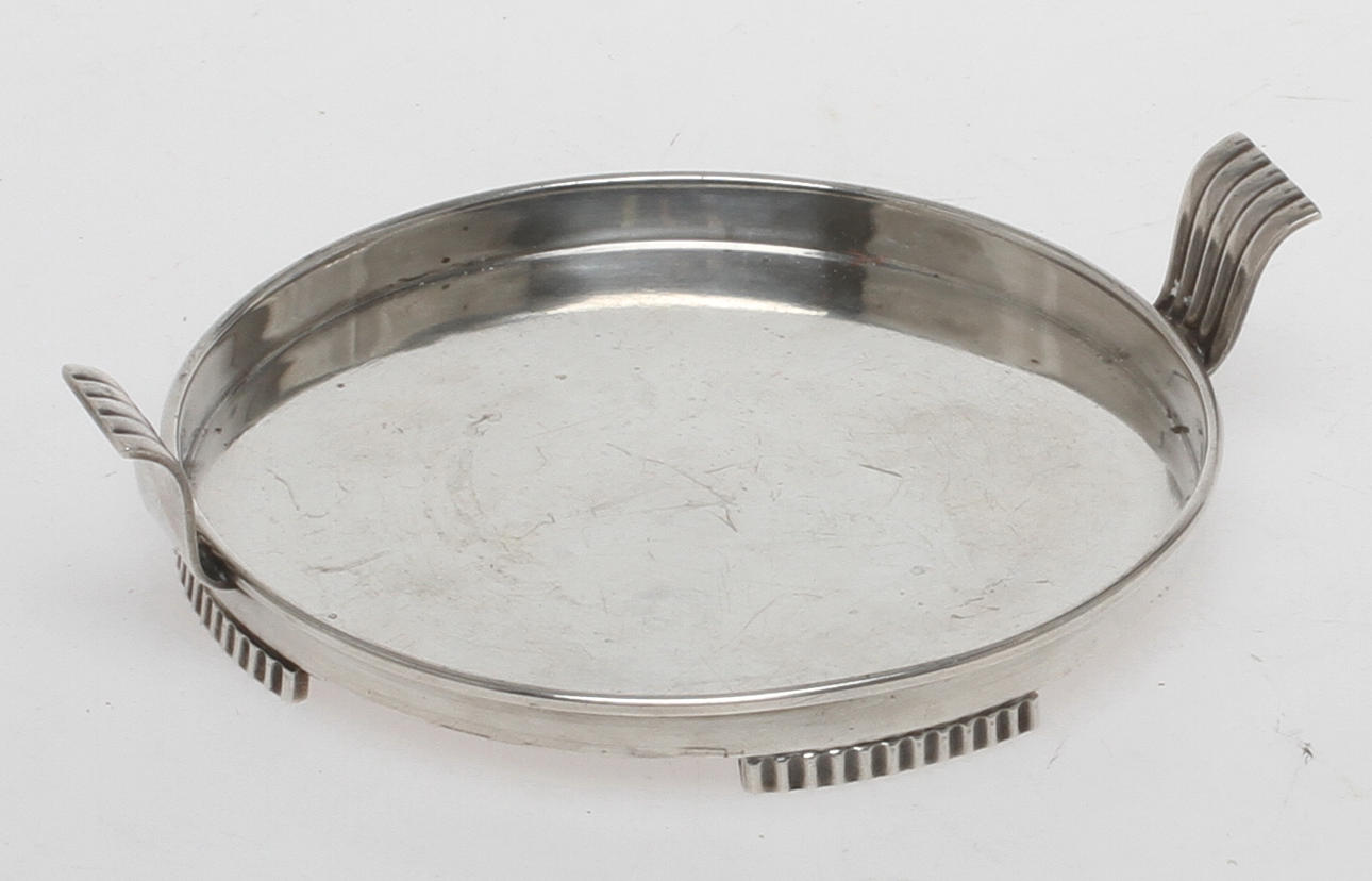 COASTER, silver, art deco, C G Hallberg Stockholm 1930. Vikt ca 87 gram.