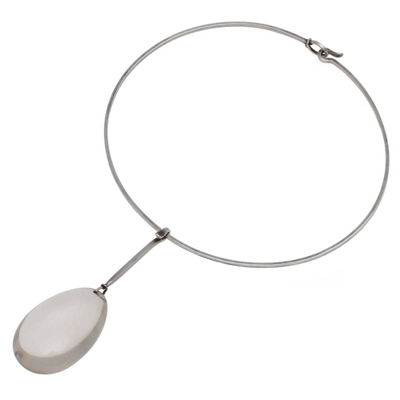 VIVIANNA TORUN BÜLOW HÜBE. Halsring med hänge, silver och rutilkvarts.