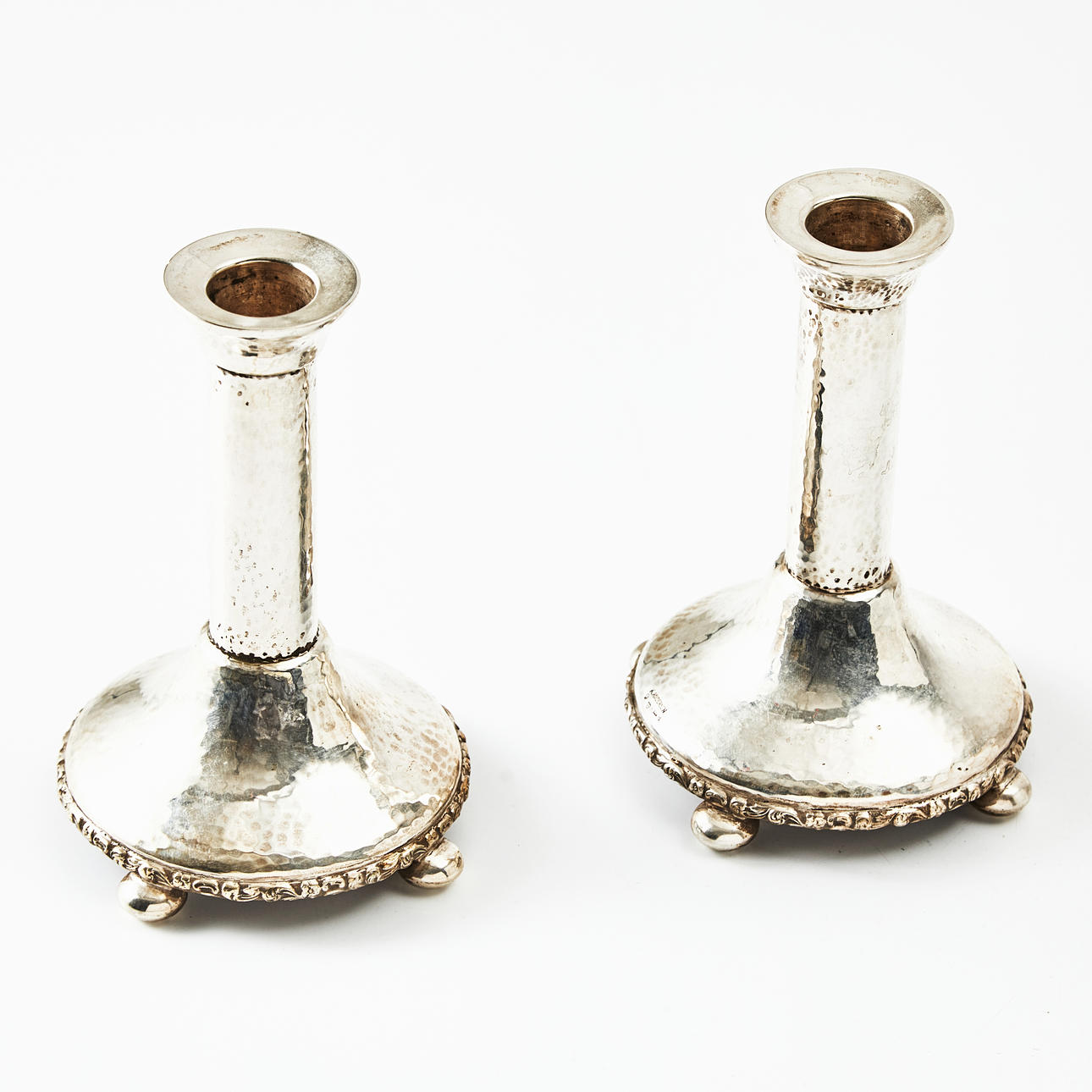LJUSSTAKAR, 1 par, silver, Karl Andersson 1927.