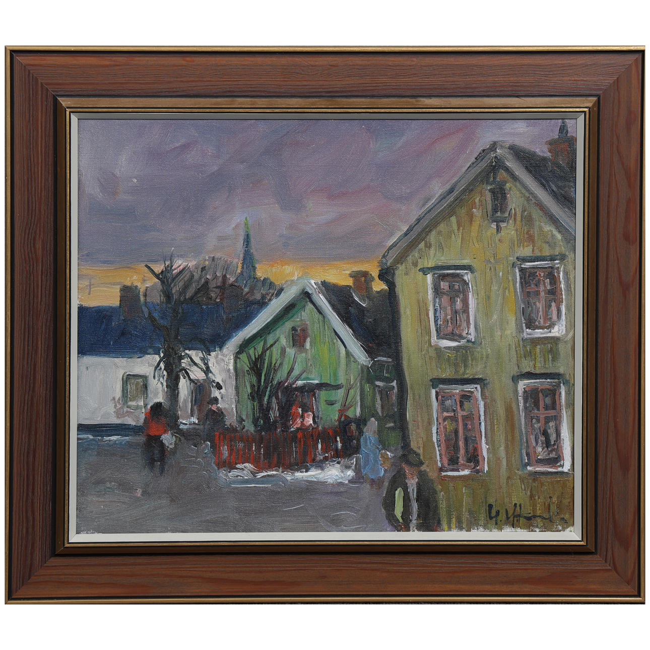 UNO HUBERT KARLSSON (f. 1903). OLJA PÅ DUK, SIGNERAD.