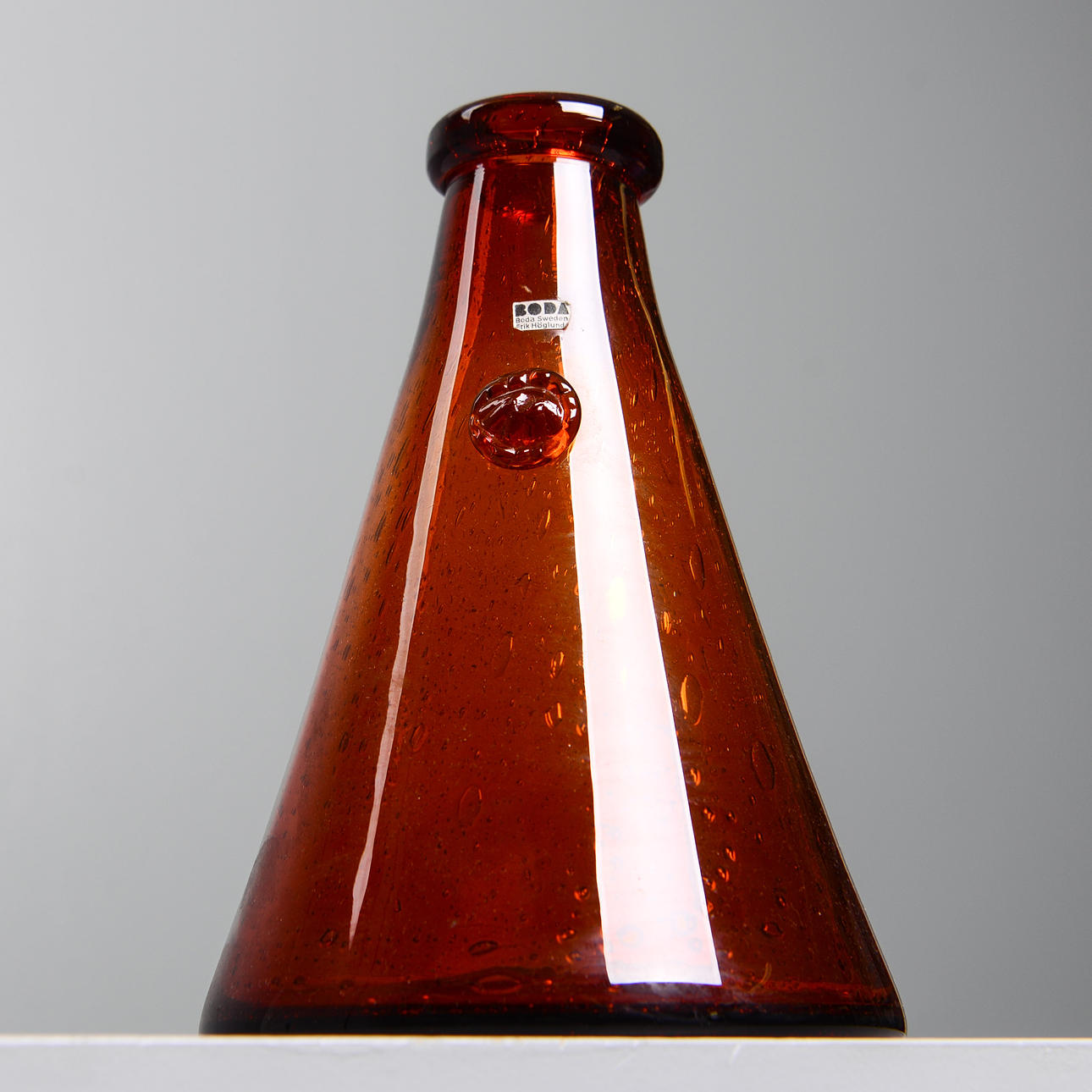 ERIK HÖGLUND. Vase, glass, Boda.