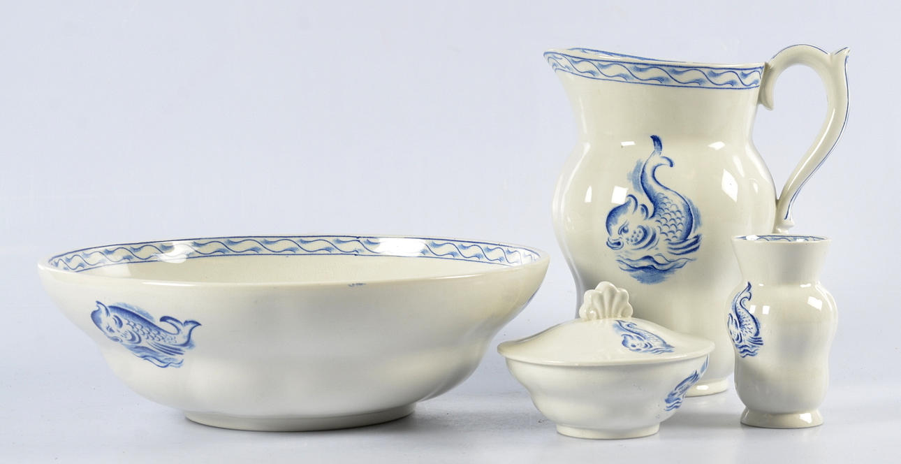 TVÄTTSET, 4 delar, "Delfin", Gefle.