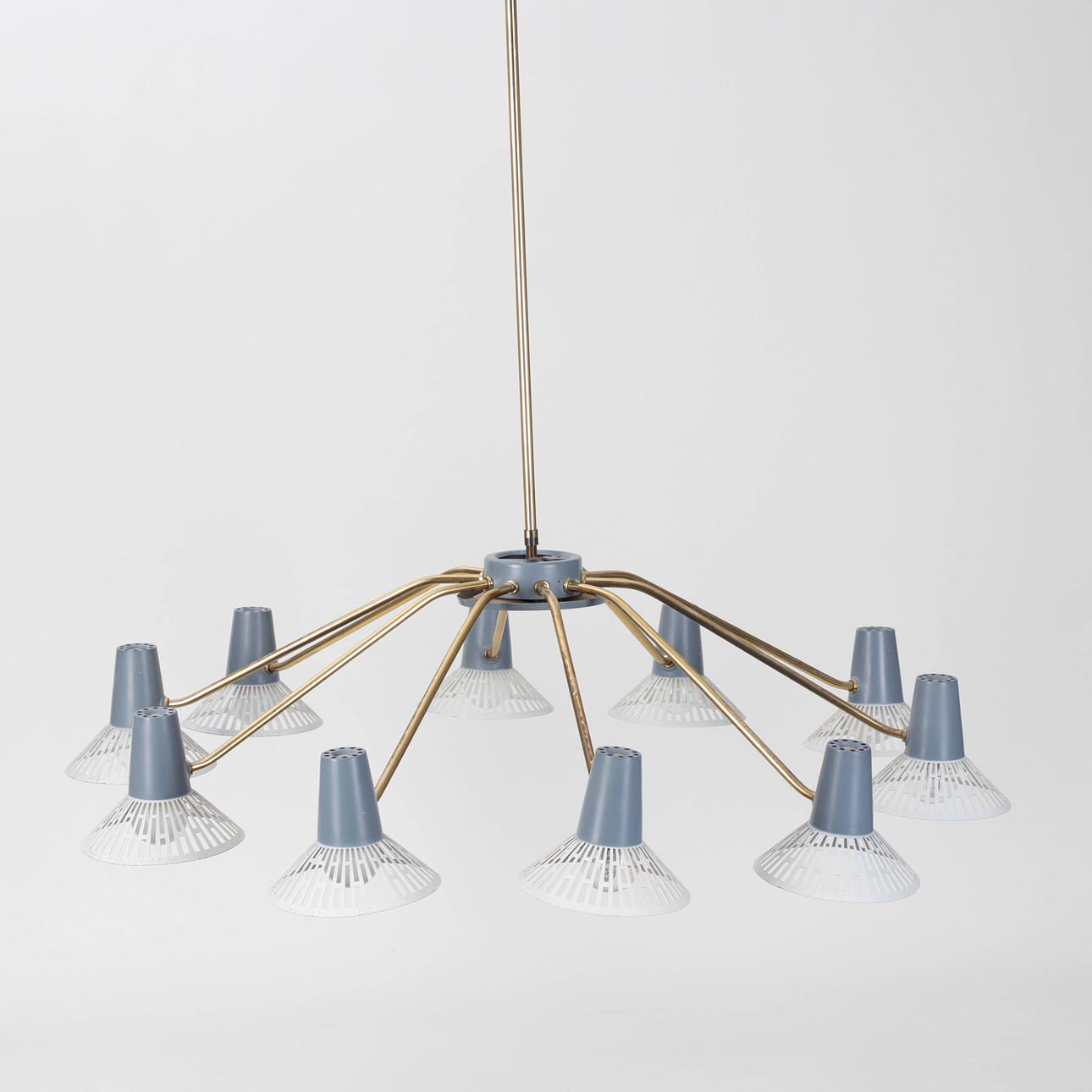 Metal ceiling lamp, 1950s-1960s.