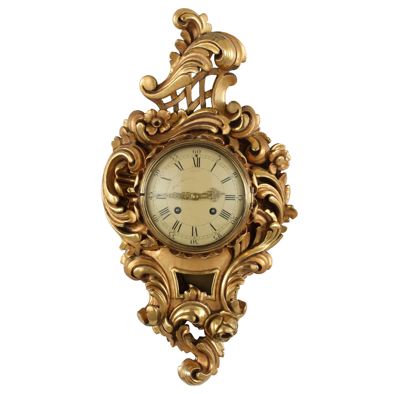 VÆGPENDUL, rokoko stil.