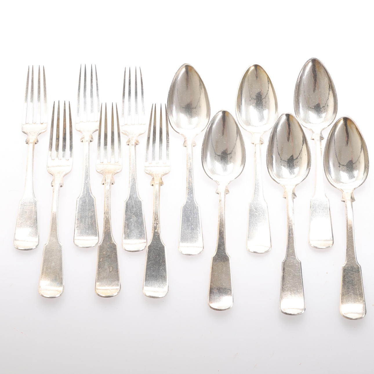 BESTICK, 12 delar, silver, Ottomanska, 18/1900-tal.