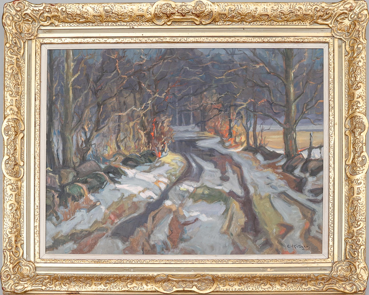 EINAR KREÜGER. Olja på duk, signerad.