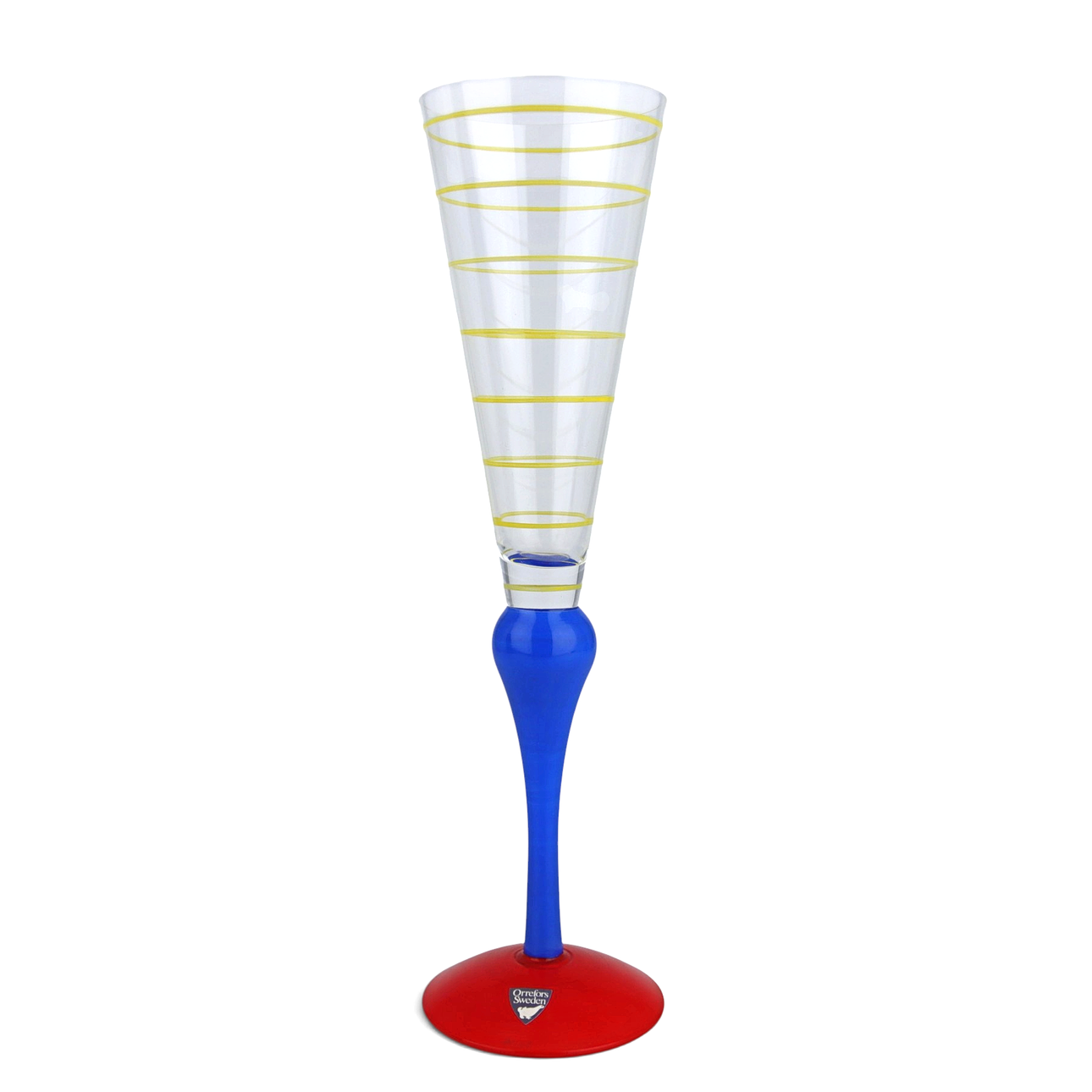ANNE NILSSON. Champagneglas, "Clown", Orrefors.