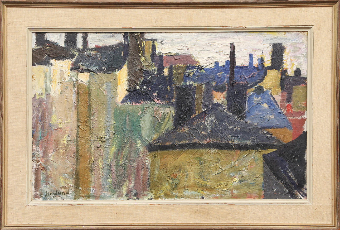 ERIK HÖGLUND. OIL, on panel, signed.