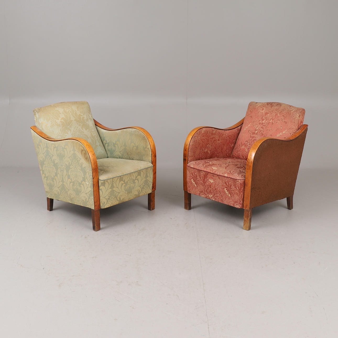 FÅTÖLJER, 2 stycken, art deco, 1930/40-tal.