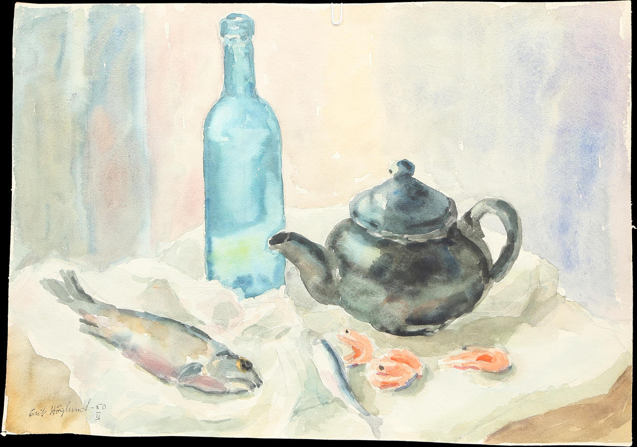 ERIK HÖGLUND. WATERCOLOUR, signed, 1950.