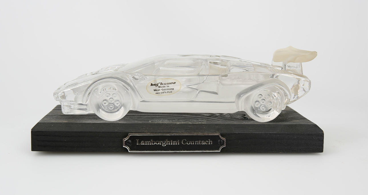 COLLECTIBLE CAR, glass, Lamborghini Countach, Hofbauer, Germany. Glass ...