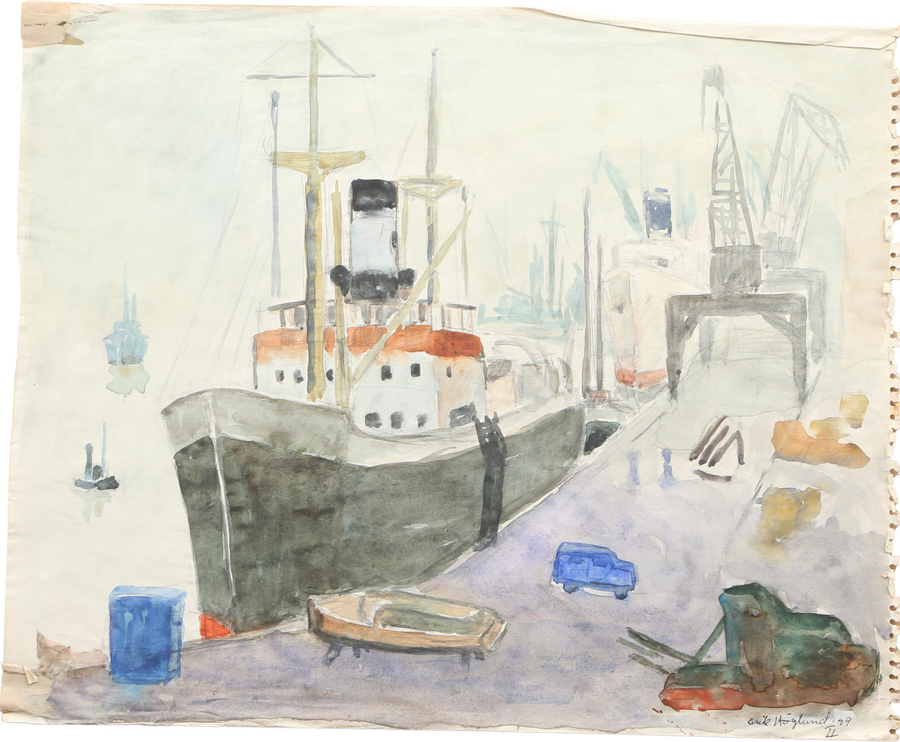 ERIK HÖGLUND. WATERCOLOUR signed, 1949.