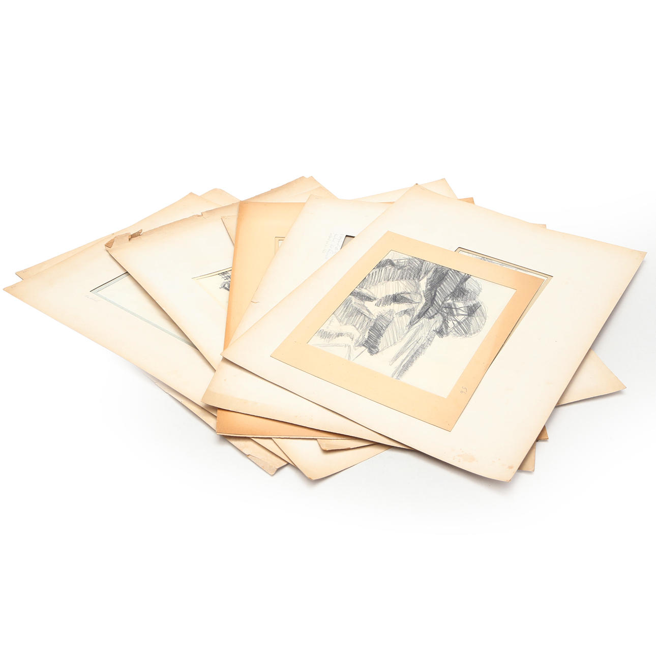ERIK HÖGLUND. DRAWINGS 10 pcs, signed.