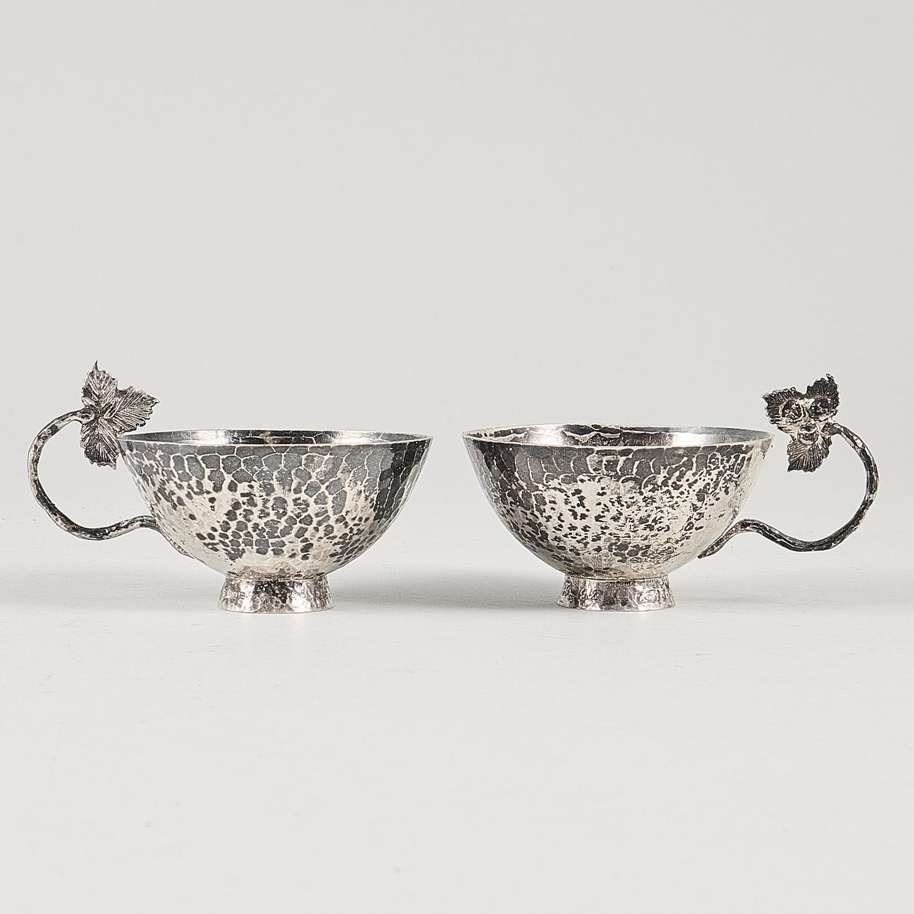 PUNSCHKOPPAR ett par, Sterlingsilver.