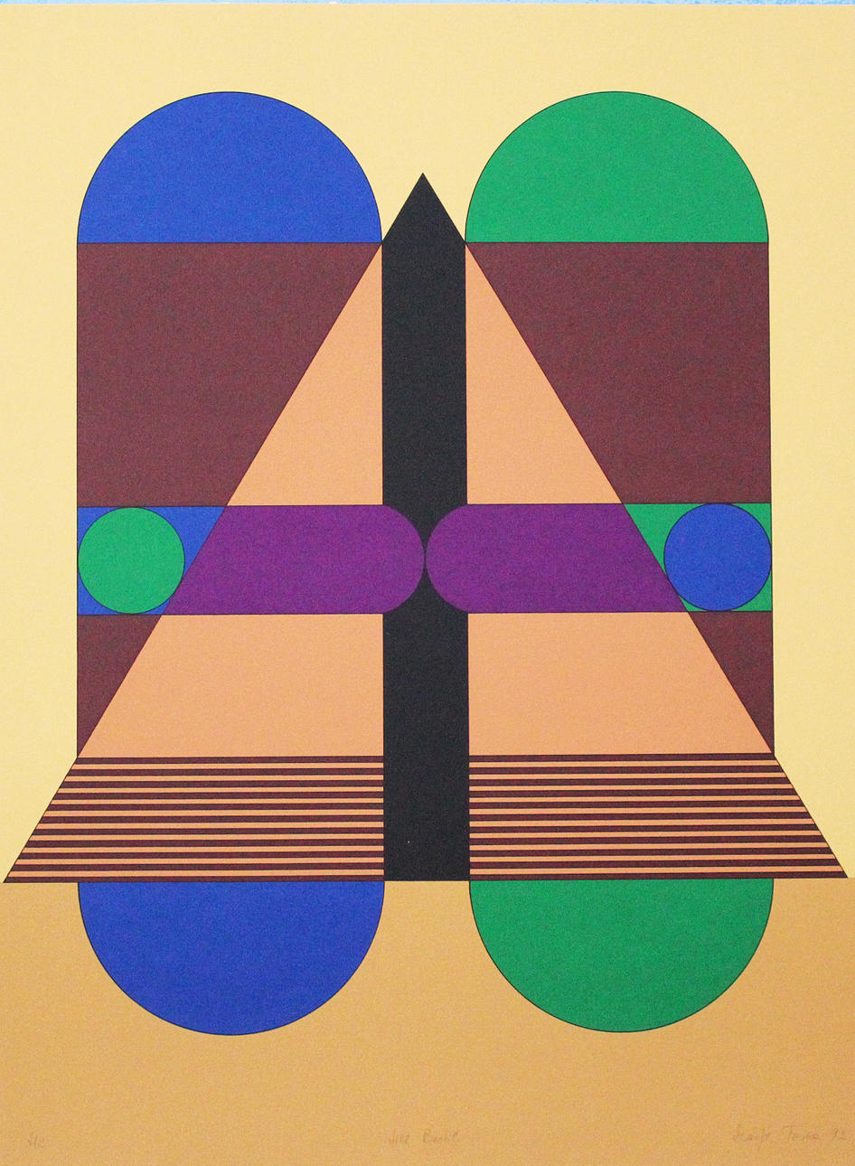 TOSKA, MARJE. Komposition. Färgserigrafi. Signerad och daterad -92. H/C.