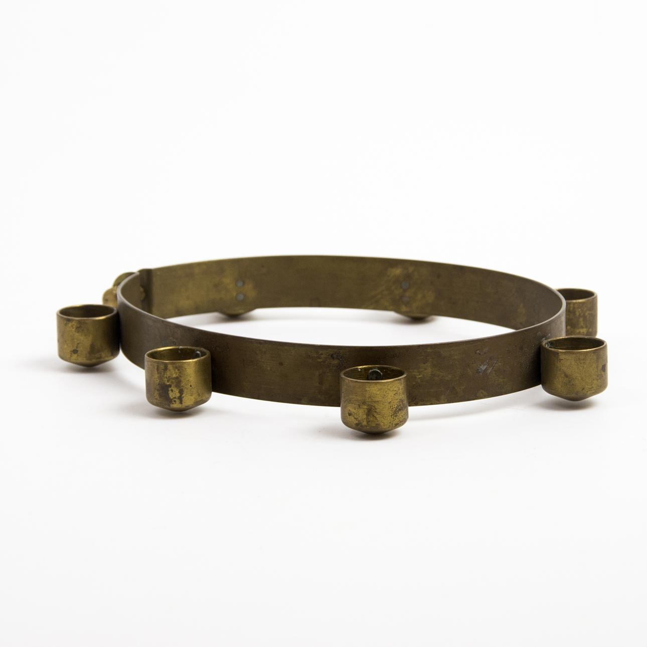 LUCIAKRONA, mässing, 7 ljushållare, ställbar.