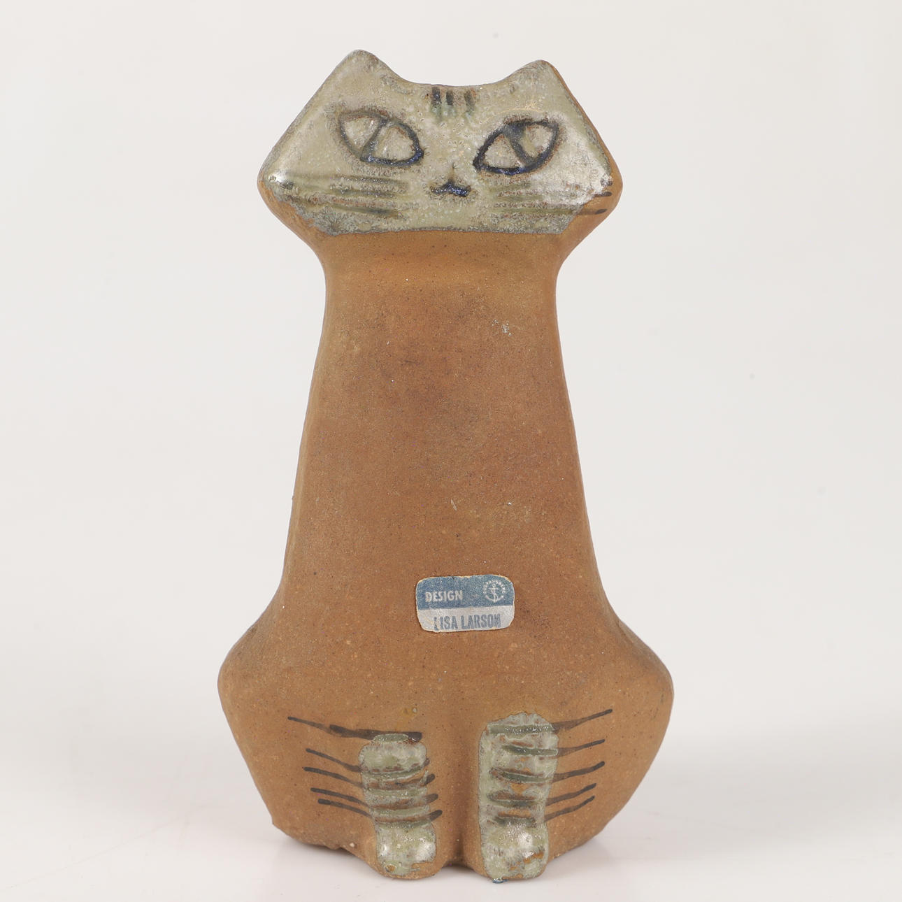 LISA LARSON. Figurin, katt, stengods, Gustavsberg.