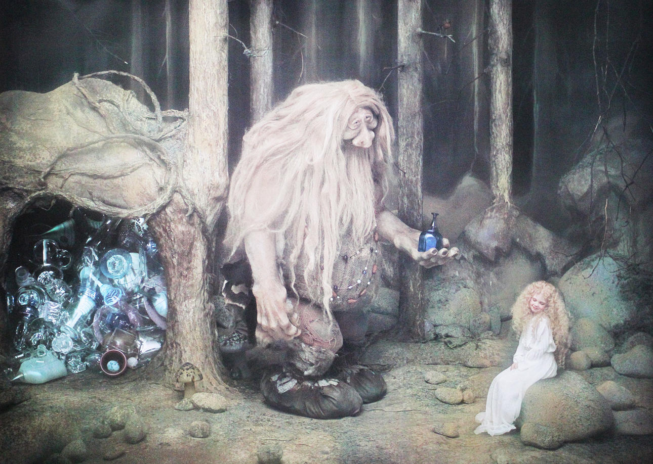 JOHN BAUER. Trolllet och prinsessan. Offsettryck. Osignerad.