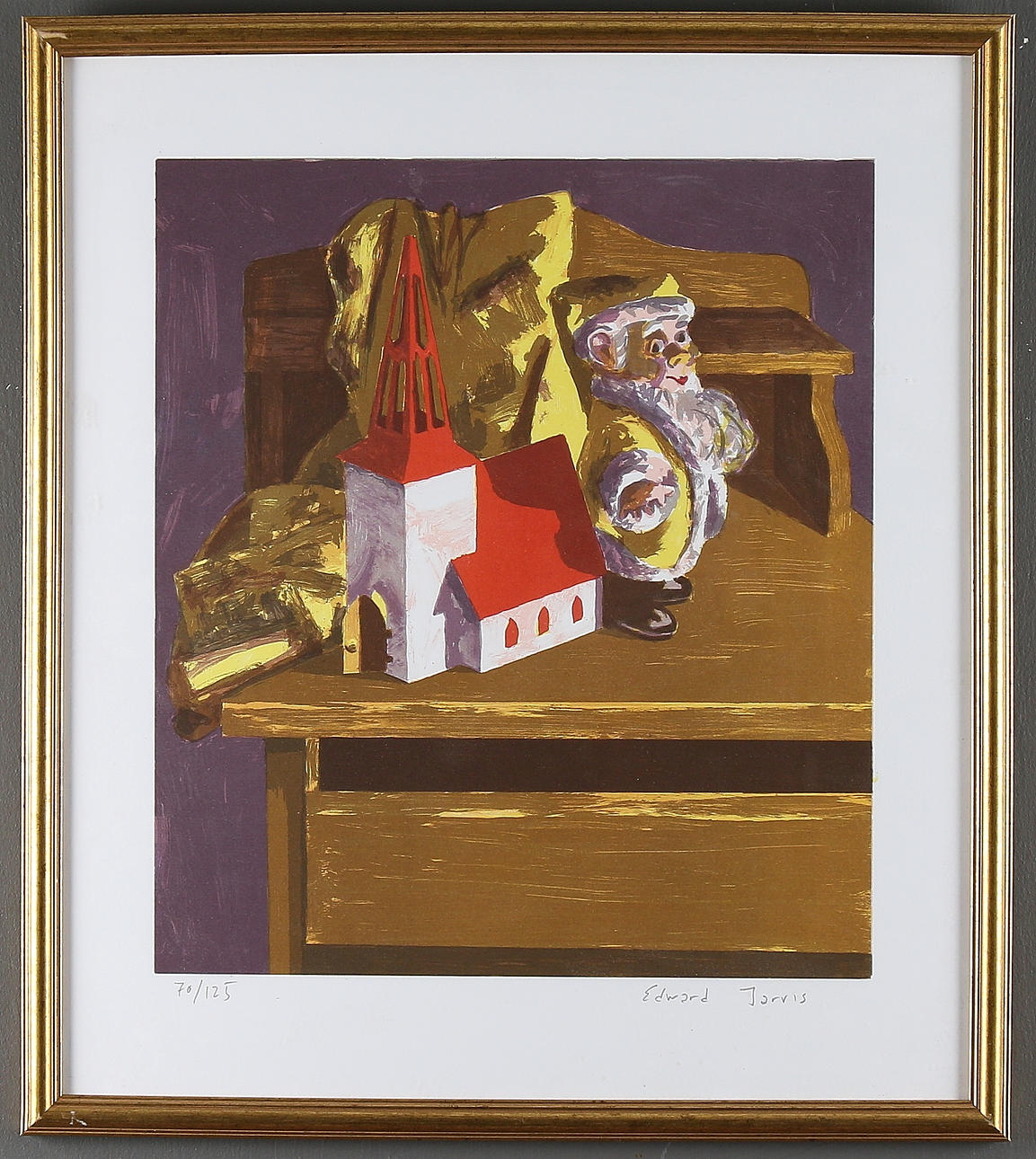 EDWARD JARVIS. Still life, color lithograph, signed and numbered 70/125.