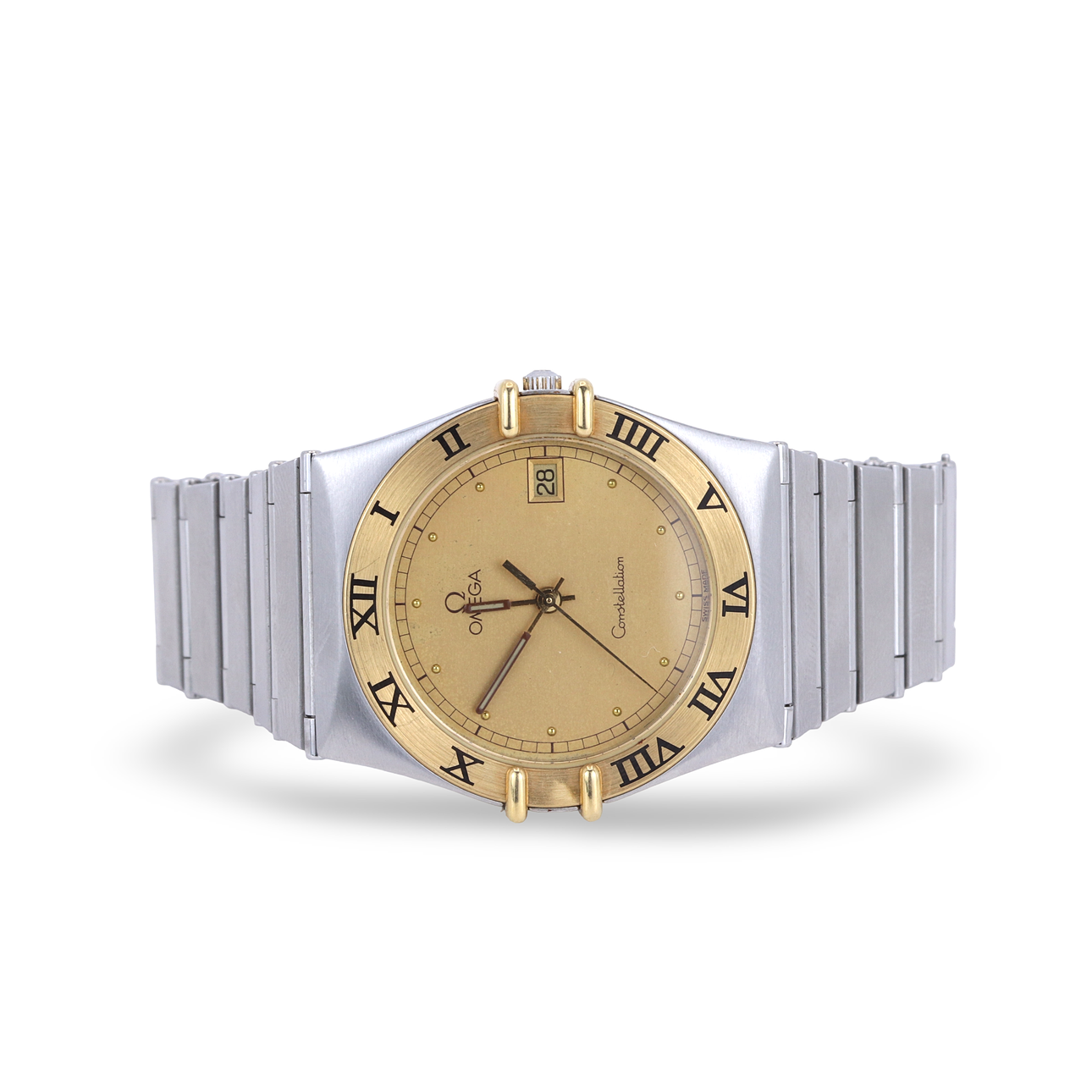 OMEGA CONSTELLATION ARMBANDSUR I 18K GULD.