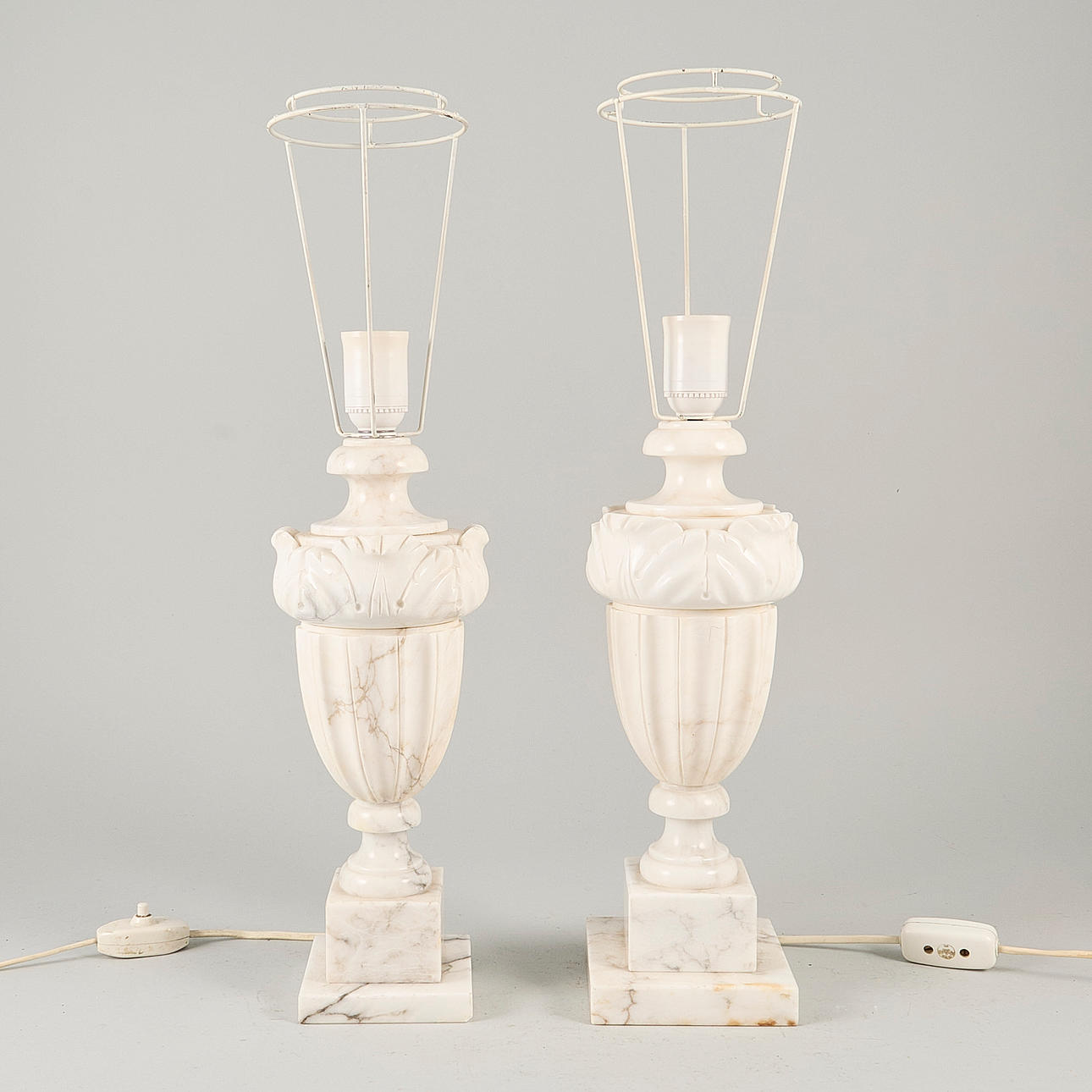 BORDSLAMPFÖTTER 2 st, Alabaster.