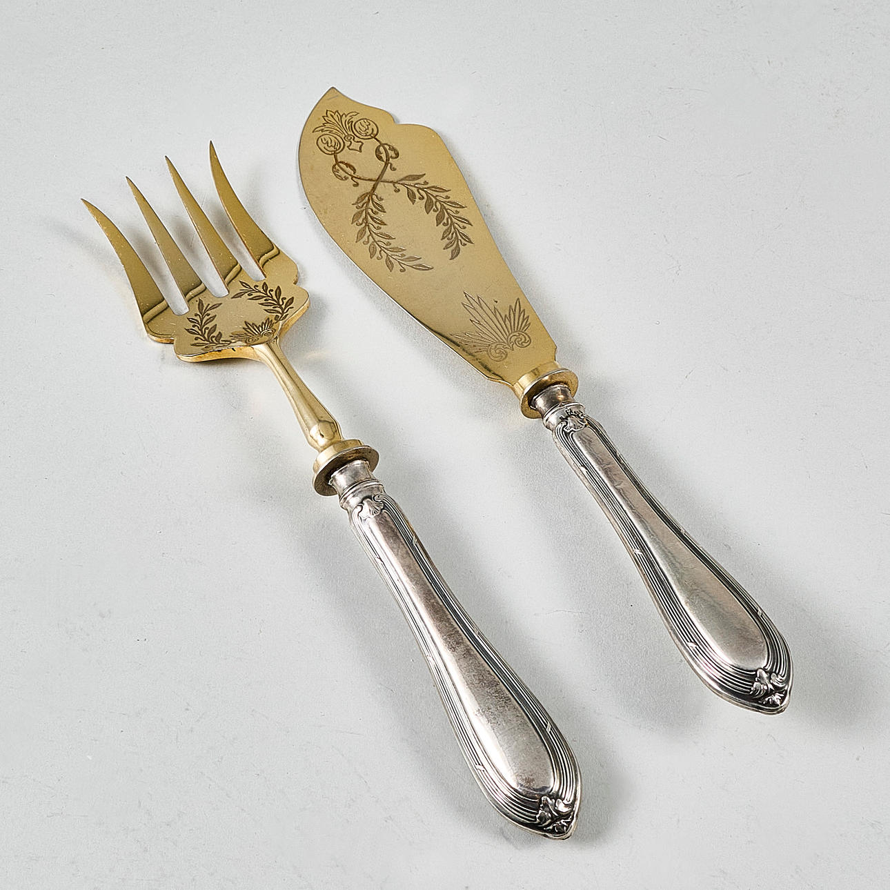 TRANSCHERBESTICK, 2 del, Silver/metall.