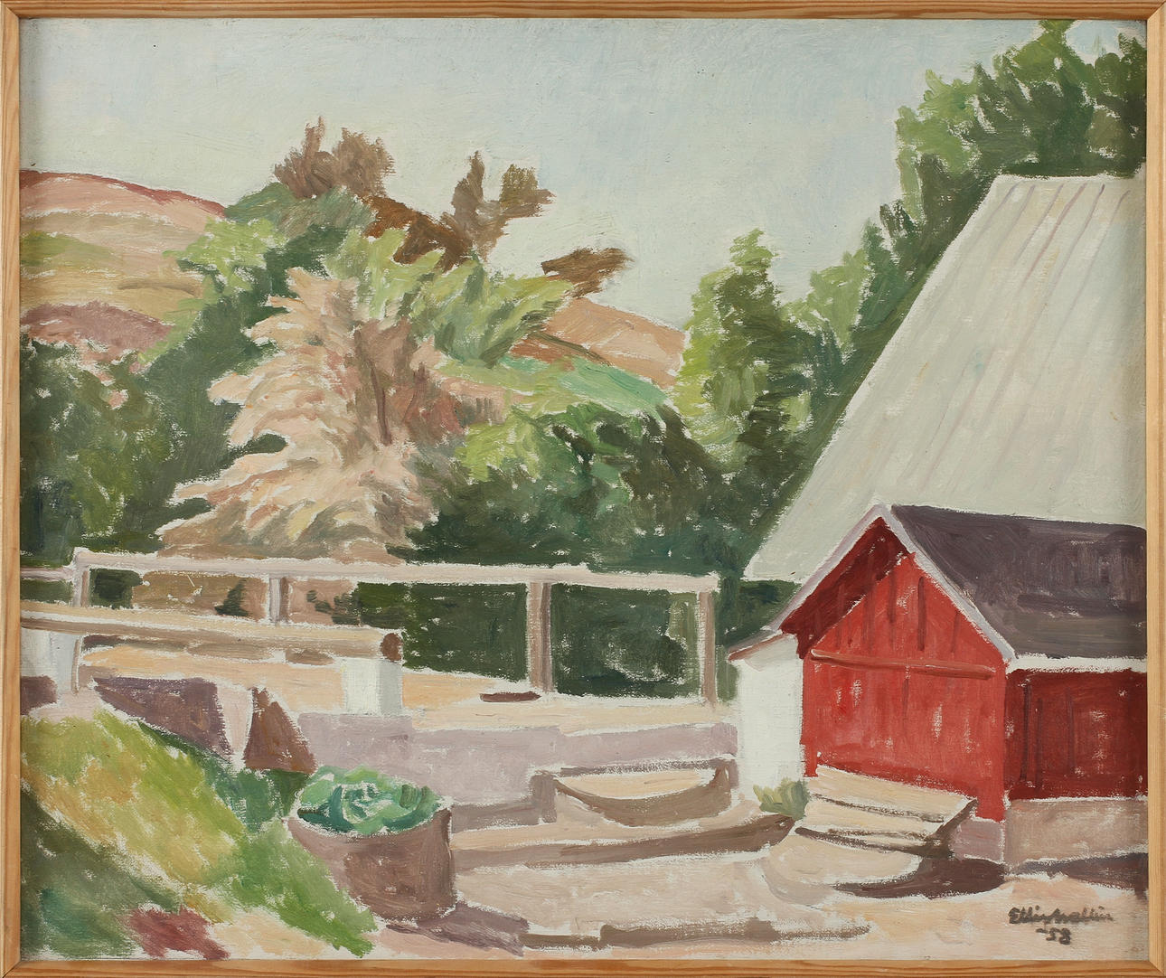 ELLIS WALLIN. Olja på duk, signerad- 58.