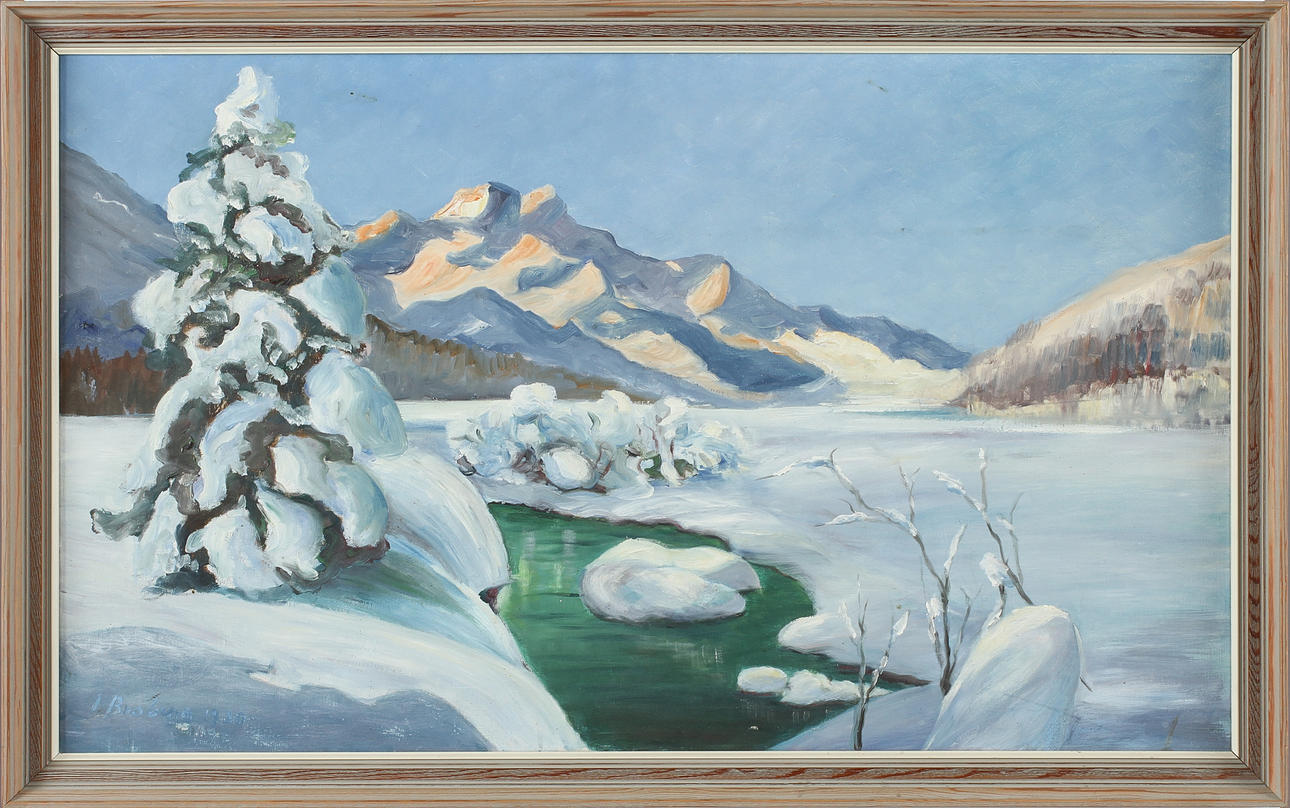 IWAN BROBERG. Olja på duk, signerad 1930.