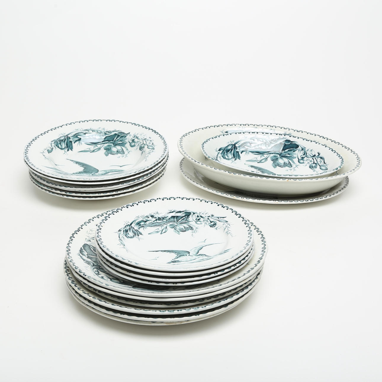 MATSERVISDELAR, flintgods, Rörstrand, Tärna.