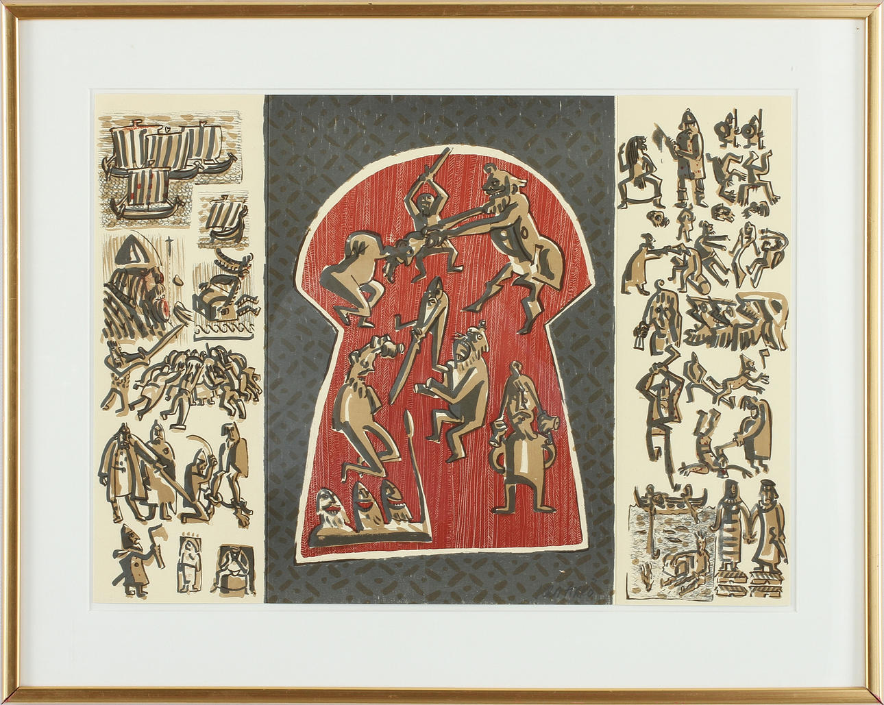 JORDI ARKÖ. Färglitografi, signerad.