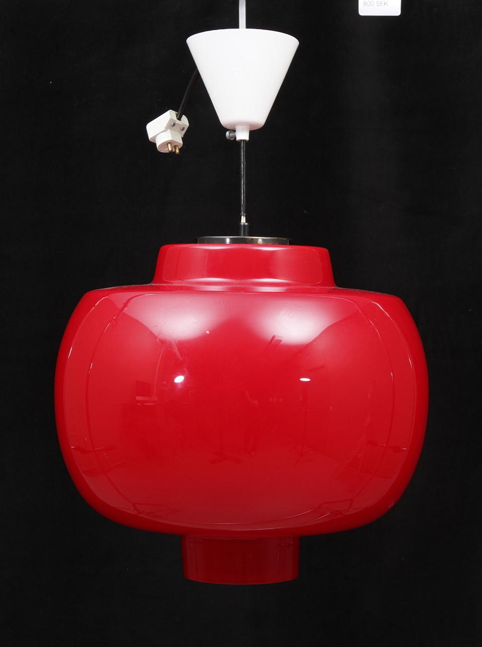 TAKLAMPA, 1960-tal, höjd kupa ca 36 cm.