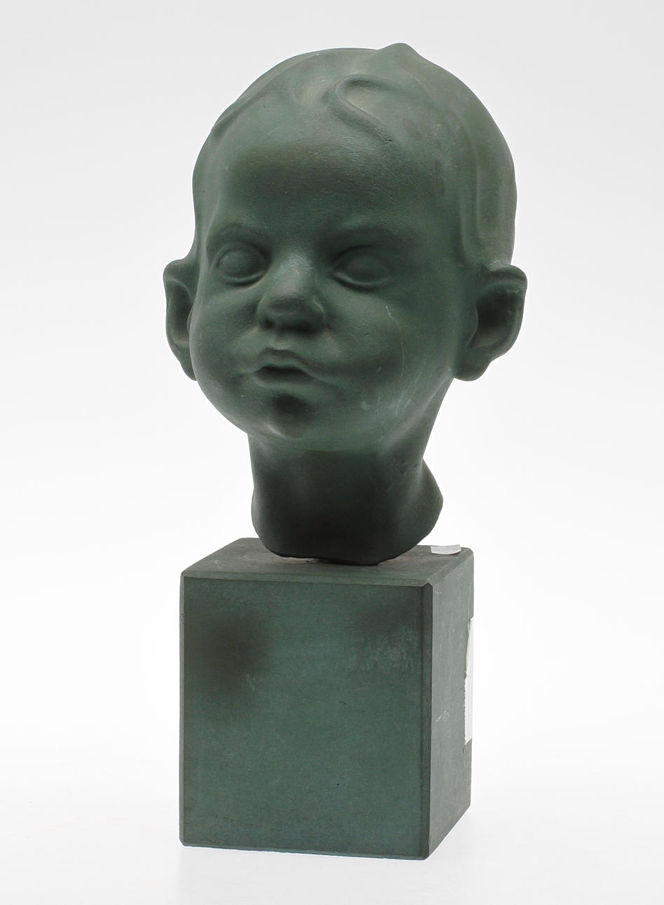 GÖSTA E ALMGREN. SKULPTUR, Barnansikte. 1922.