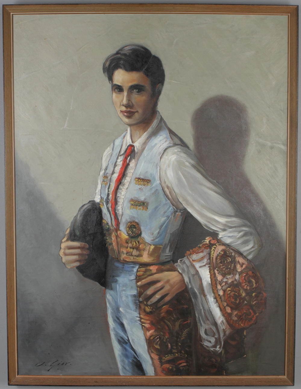 ANDRE GIOR. Matador, olja på duk, signerad.