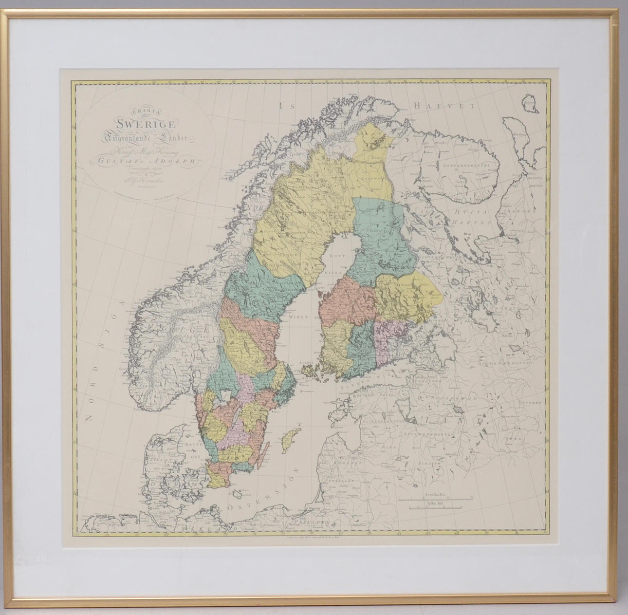 MAPA DE SUECIA 1797.