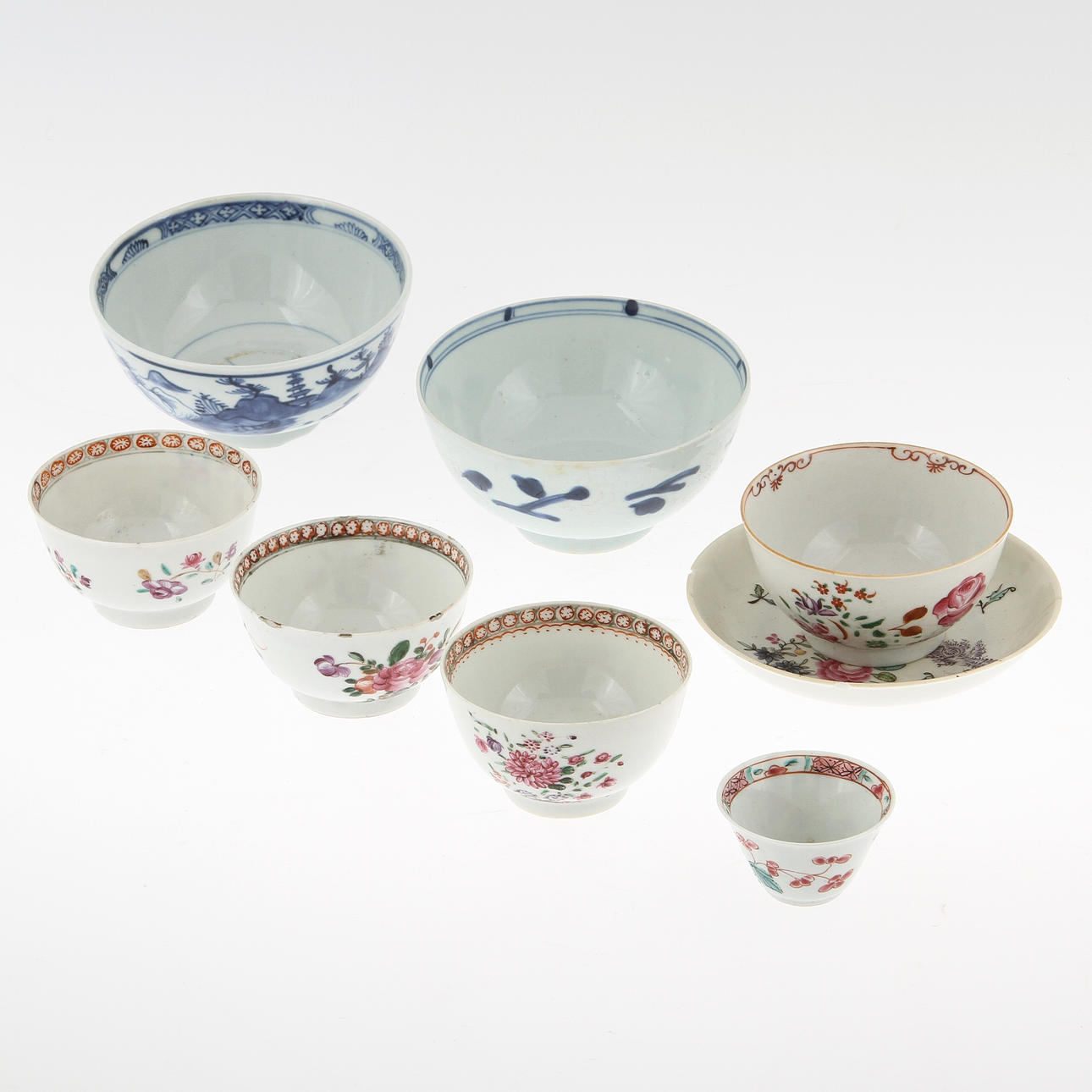PARTI PORSLIN, 8 st, Kina, 1700/1800-tal.