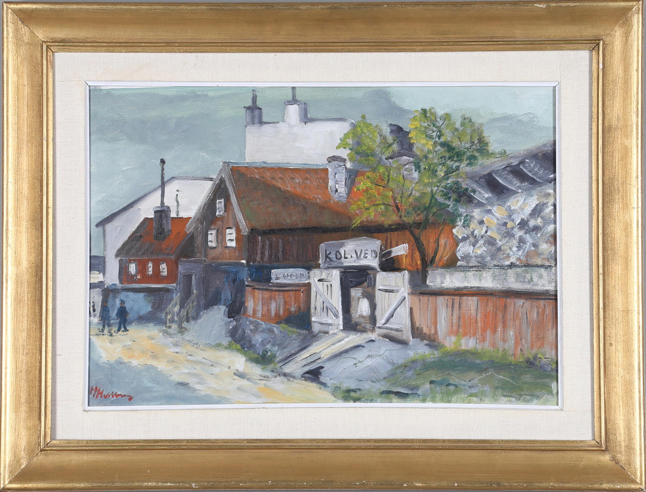 MAX HELLBERG. Oil on canvas, signed.