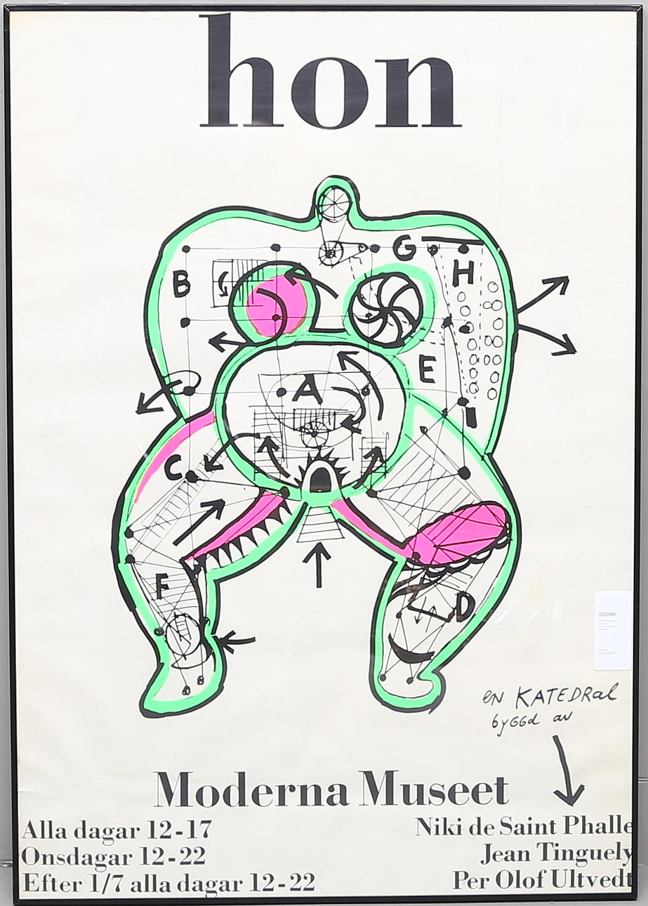 UTSTÄLLNINGSAFFISCH, "HON", Moderna Museet.