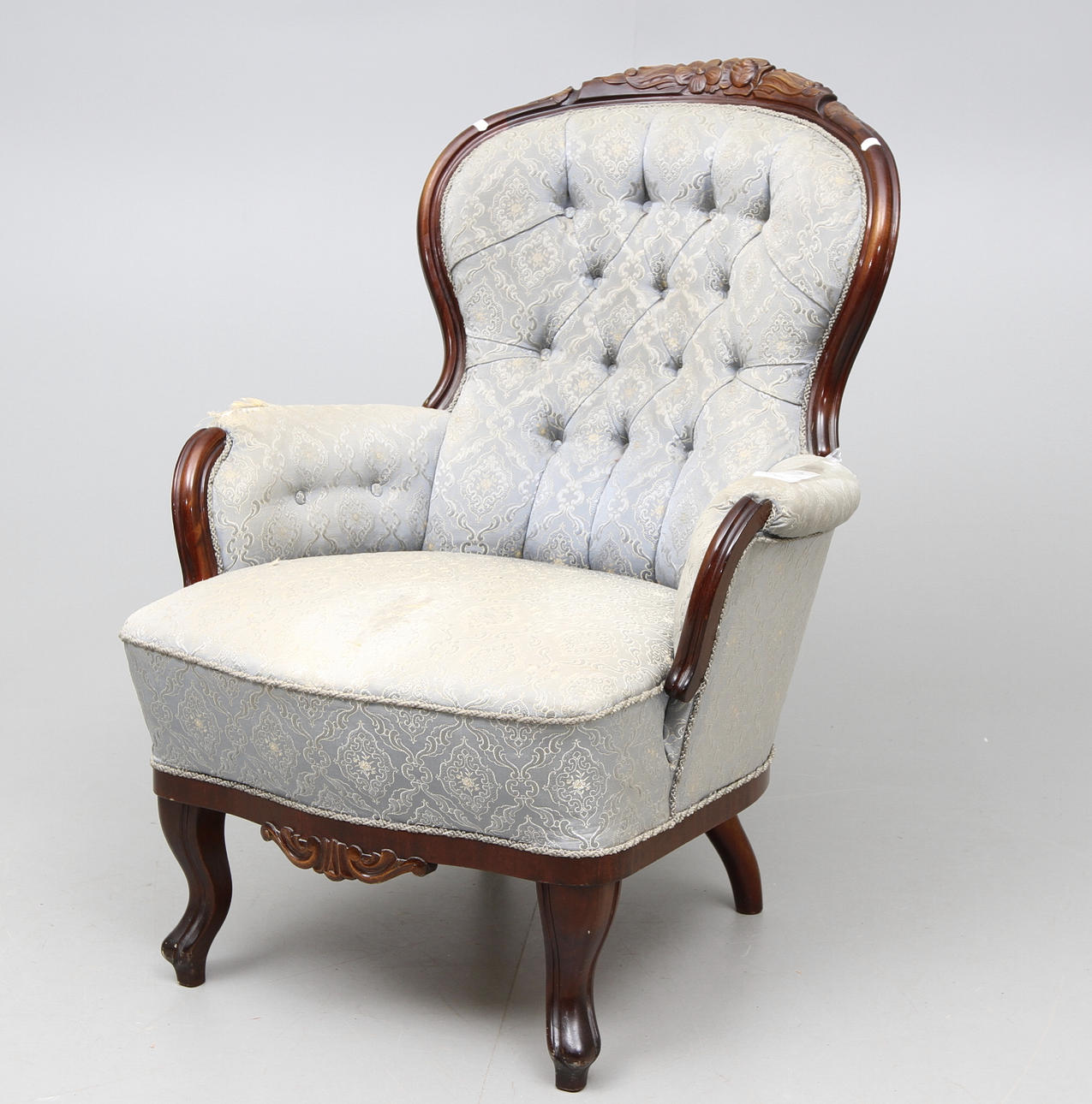 FÅTÖLJ, rokokostil, 1900-talets första hälft.