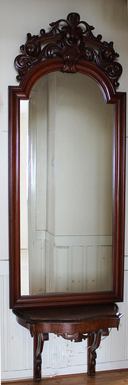 HALLSPEGEL med konsolbord, 1890-tal.