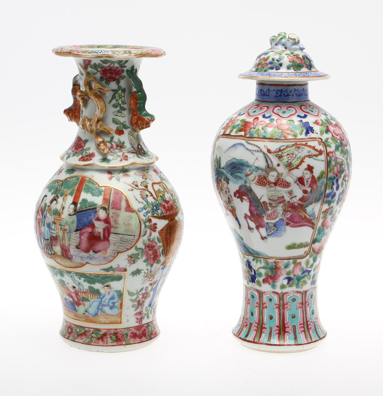 LOCKURNA och VAS, porslin, Kanton, Kina, 1900-tal.