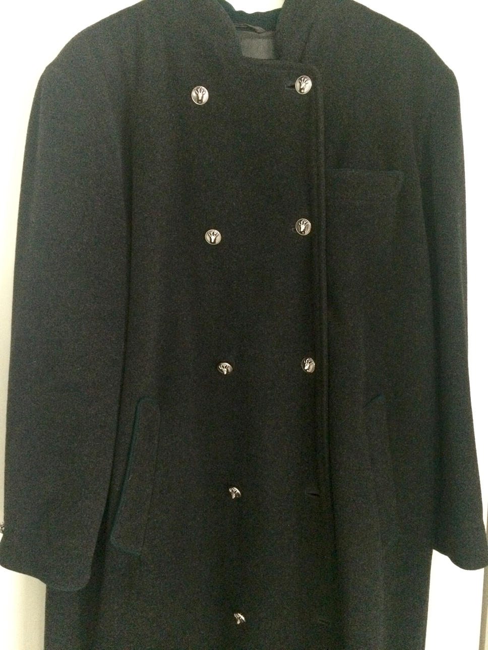 BOGNER. Herre loden frakke, mørkegrå, str 54.