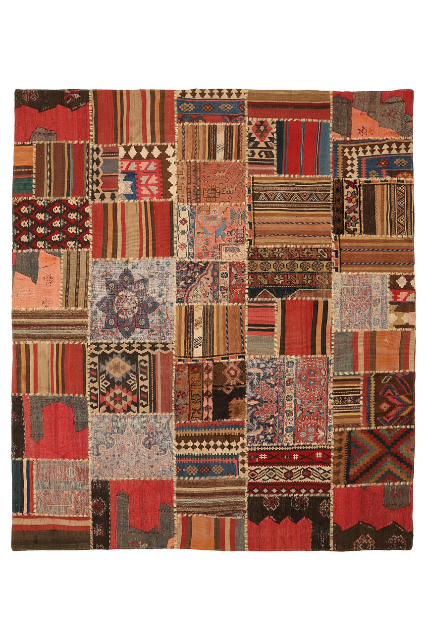 TEPPICH, Shahsavan Patchwork, Persien, 270 x 235 cm.
