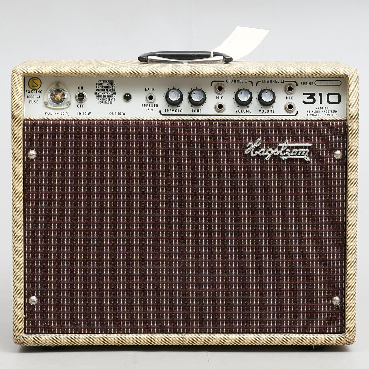 GITARRFÖRSTÄRKARE, Hagström 310, 1960-tal.