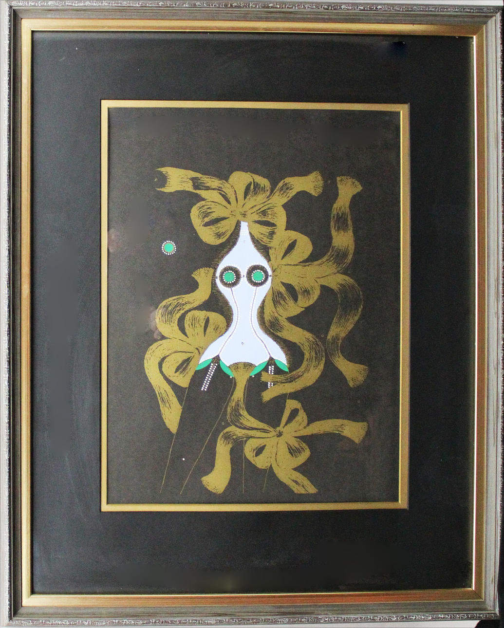 MAX WALTER SVANBERG. Imaginistisk kvinna. Handkolorerad färglitografi. Signerad Max Walter S.