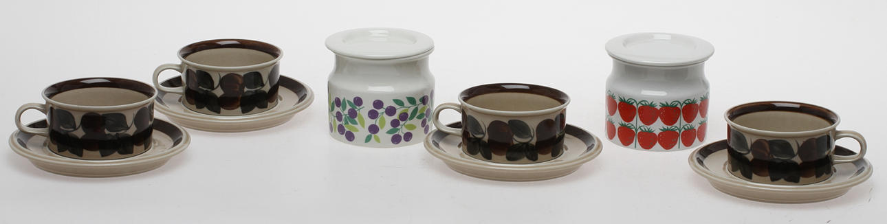 PARTI PORSLIN, Arabia, Finland, bland annat tekoppar, Ruija.