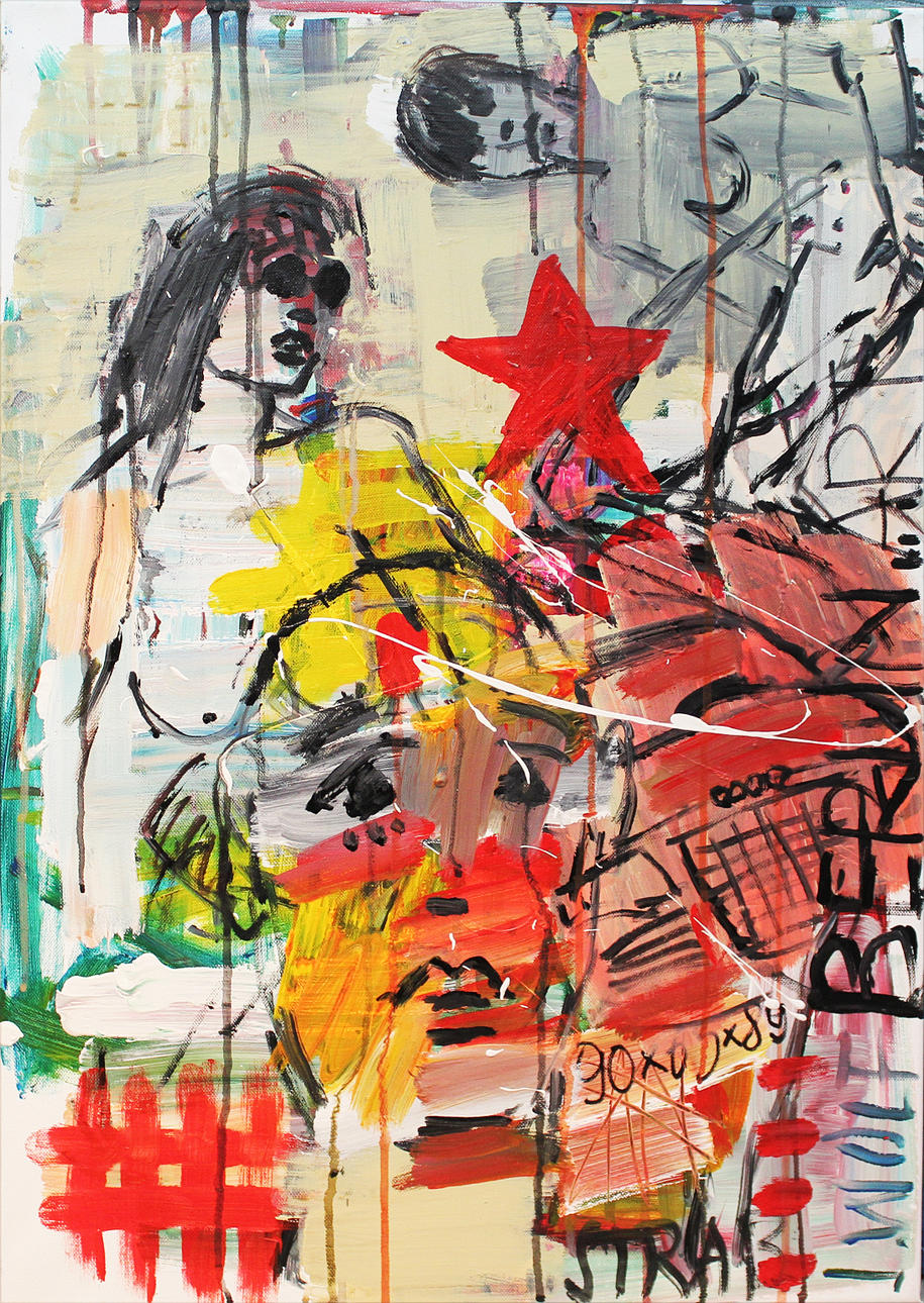 JAN WOLF. Berlin. Olja på akryl. Signerad J Wolf.